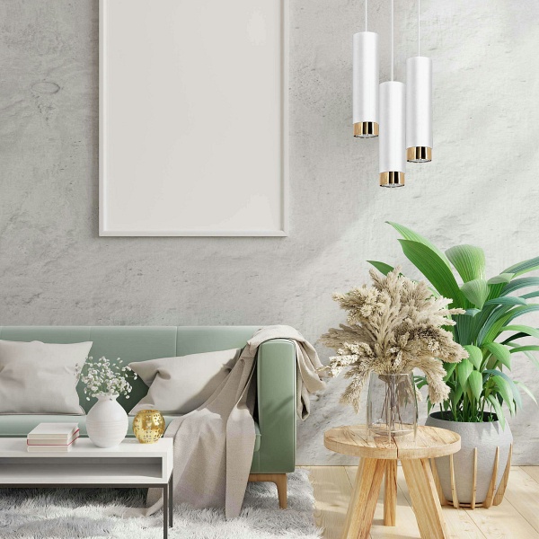 Lampa wisząca Glori 3P biała Lampex