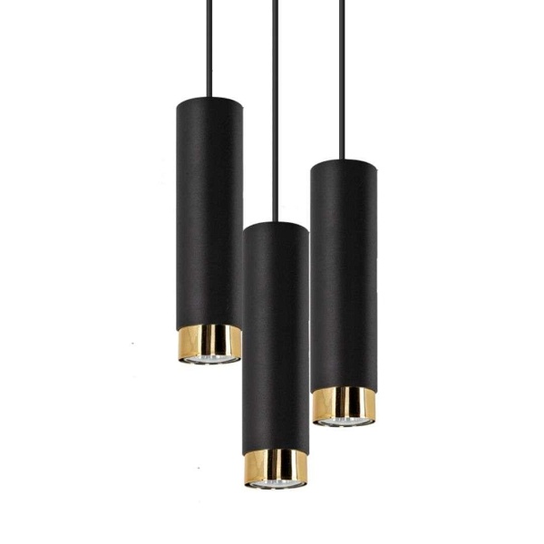 Lampa wisząca Glori 3P czarna Lampex