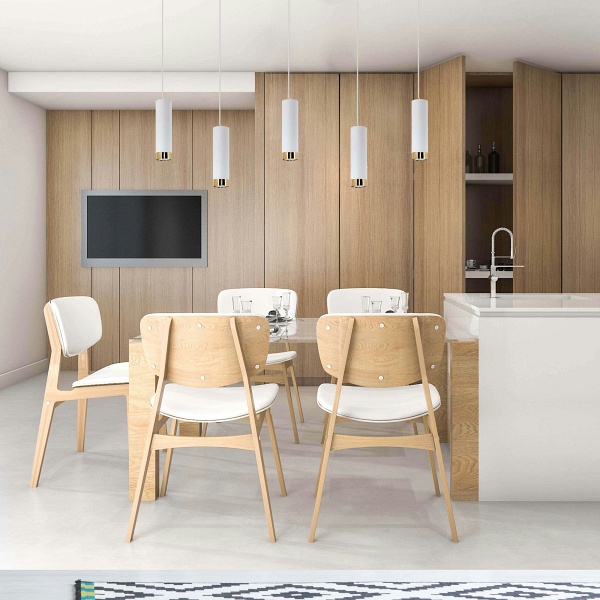 Lampa wisząca Glori 5L biała Lampex