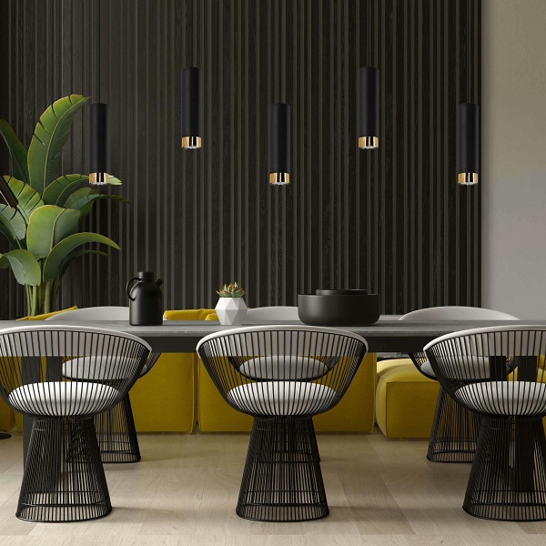 Lampa wisząca Glori 5L czarna Lampex