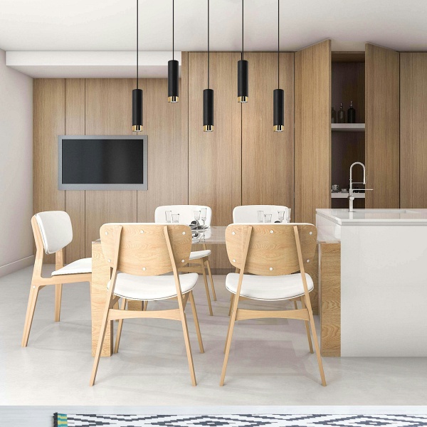 Lampa wisząca Glori 5L czarna Lampex