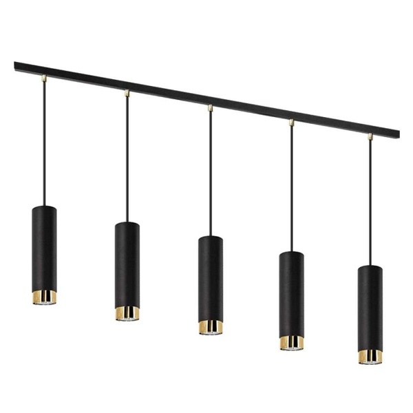 Lampa wisząca Glori 5L czarna Lampex