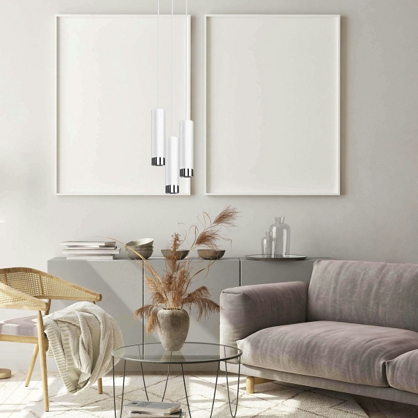 Lampa wisząca Hava 3P biała Lampex