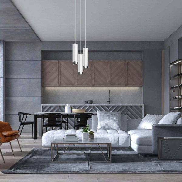 Lampa wisząca Hava 3P biała Lampex