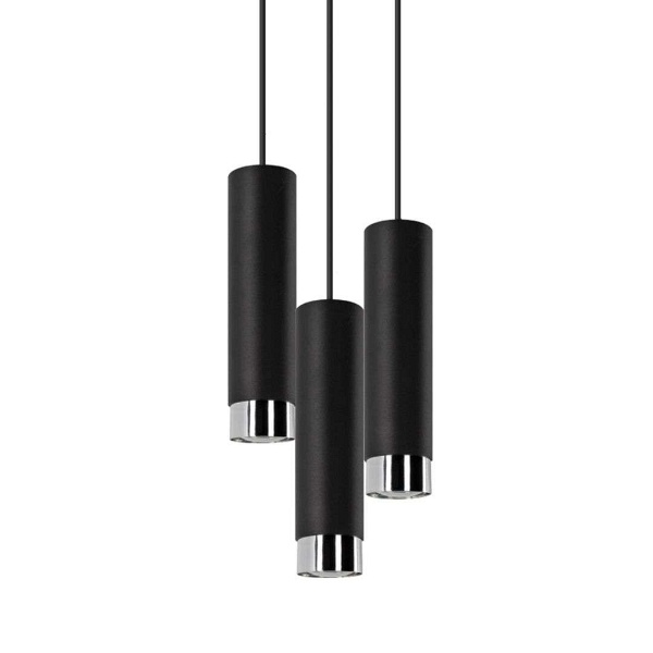Lampa wisząca Hava 3P czarna Lampex
