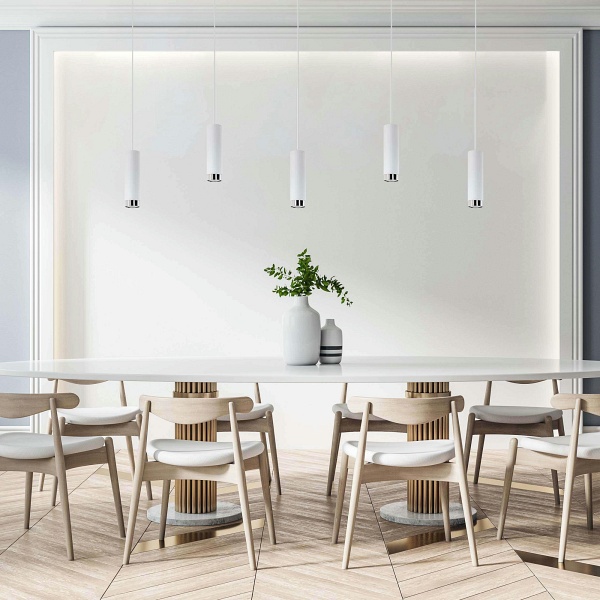 Lampa wisząca Hava 5L biała Lampex