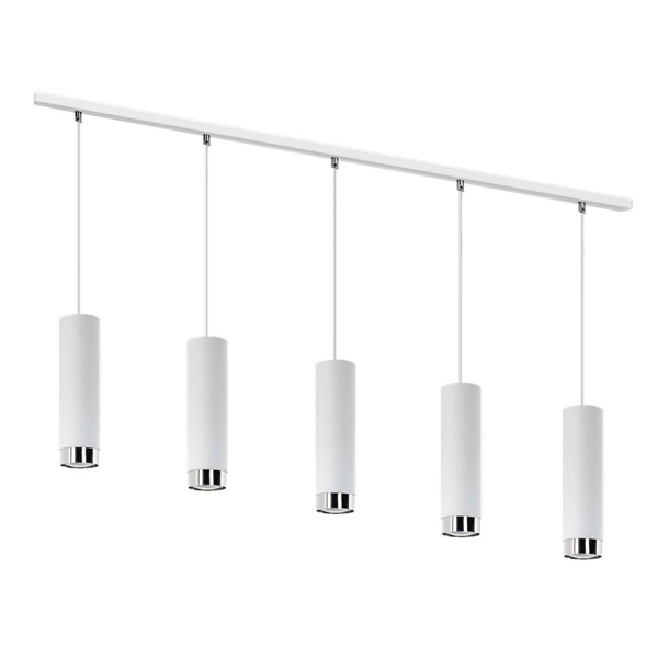 Lampa wisząca Hava 5L biała Lampex