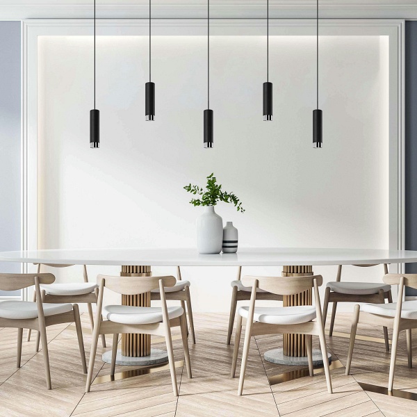 Lampa wisząca Hava 5L czarna Lampex