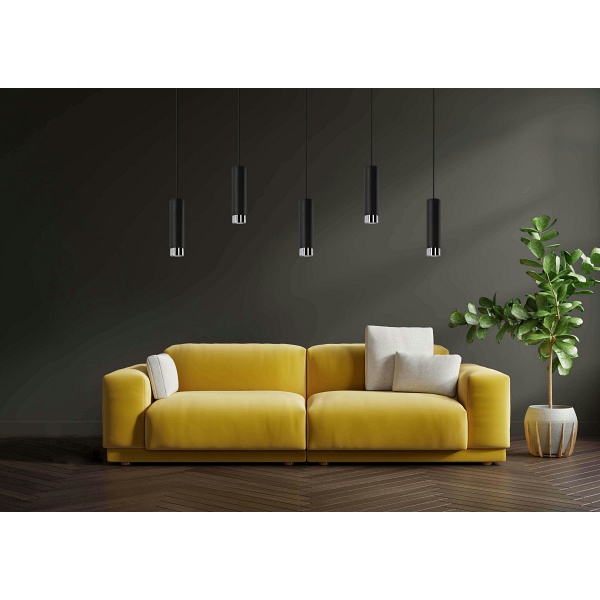 Lampa wisząca Hava 5L czarna Lampex