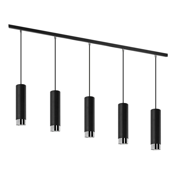 Lampa wisząca Hava 5L czarna Lampex