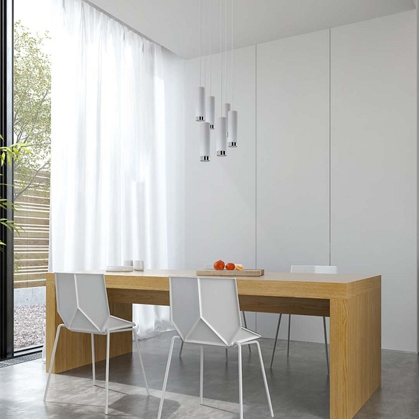 Lampa wisząca Hava 6P biała Lampex