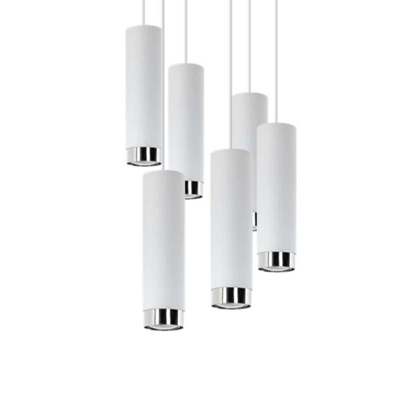 Lampa wisząca Hava 6P biała Lampex