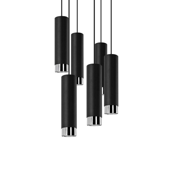 Lampa wisząca Hava 6P czarna Lampex