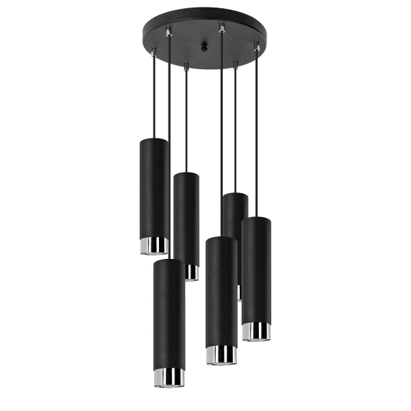 Lampa wisząca Hava 6P czarna Lampex