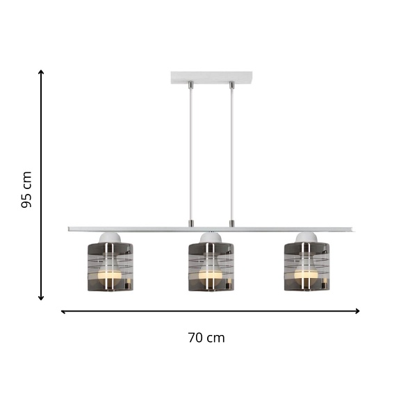 Lampa wisząca Endi 3 Lampex
