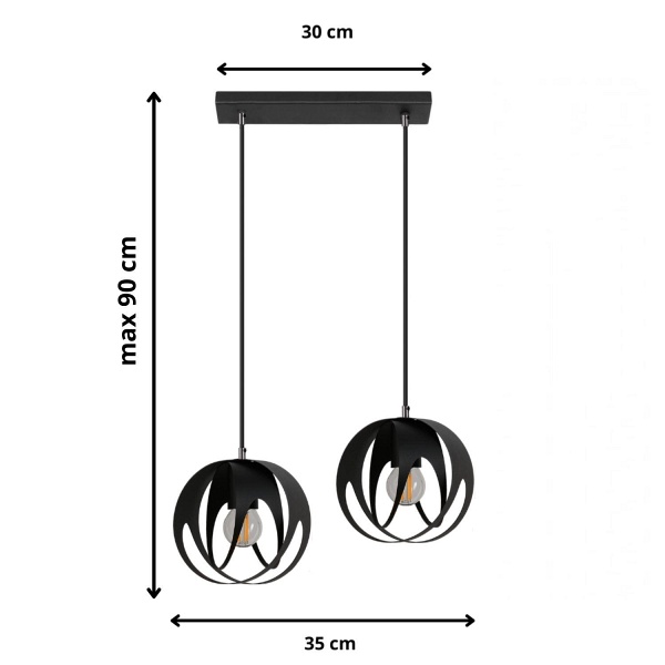 Lampa wisząca Molly 2L Lampex