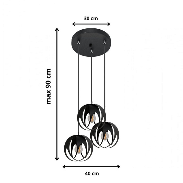 Lampa wisząca Molly 3P Lampex