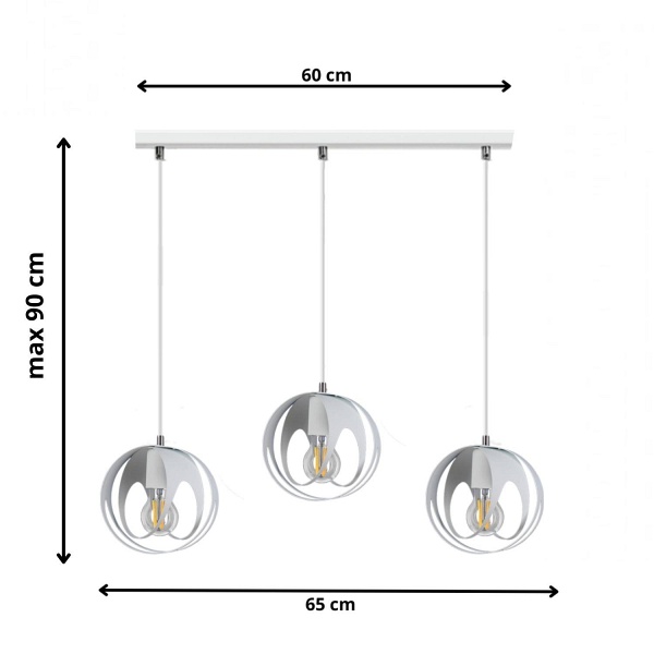 Lampa wisząca Ringo 3L Lampex