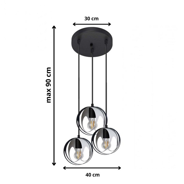 Lampa wisząca Ball 3P Lampex