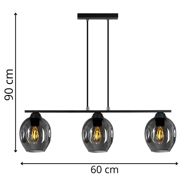 Lampa wisząca Riven 3 Lampex