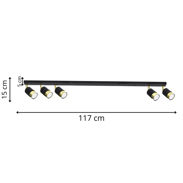 Plafon Massimo 5 Lampex