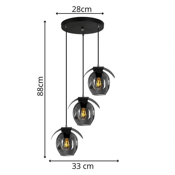 Lampa wisząca Lotos 3P Lampex