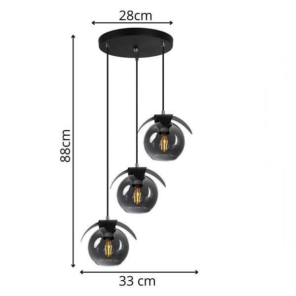 Lampa wisząca Orchidea 3P Lampex