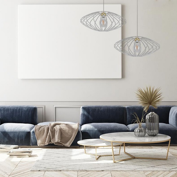 Lampa wisząca Elipsa 1A biała Lampex