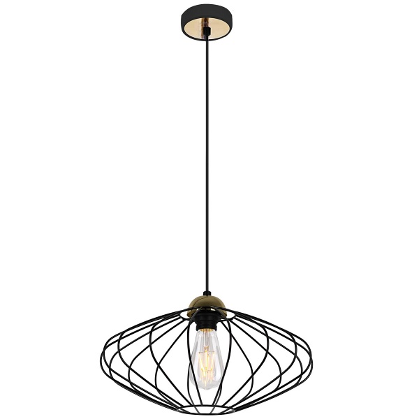 Lampa wisząca Elipsa 1A czarna Lampex