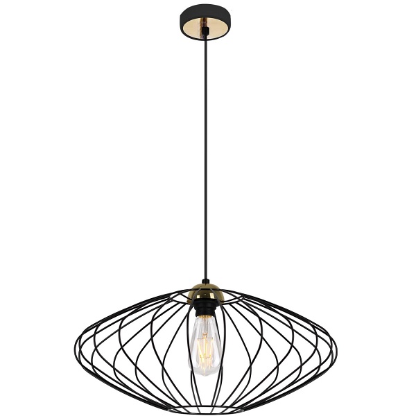 Lampa wisząca Elipsa 1B czarna Lampex