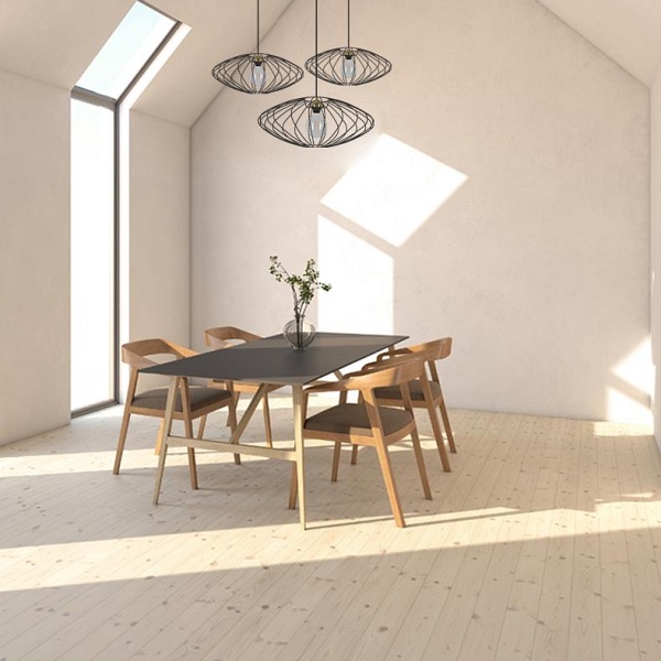 Lampa wisząca Elipsa 1C czarna Lampex