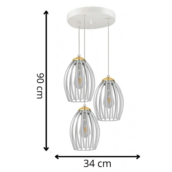 Lampa wisząca Welia 3P Lampex