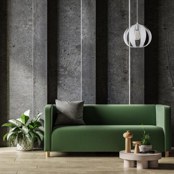 Lampa wisząca Britta 1 biała Lampex