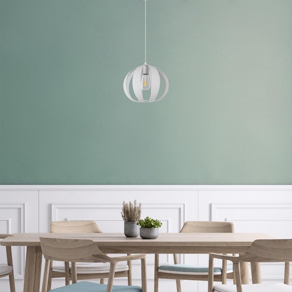 Lampa wisząca Britta 1 biała Lampex