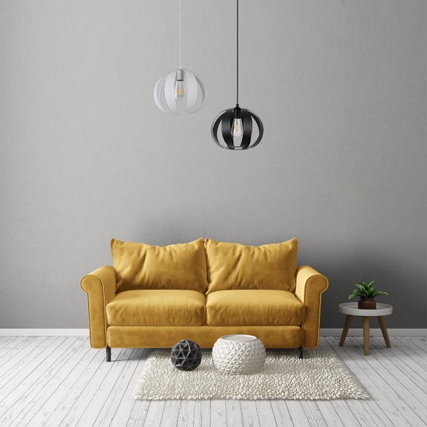 Lampa wisząca Britta 1 biała Lampex