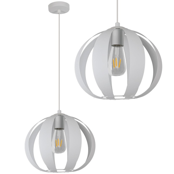 Lampa wisząca Britta 1 biała Lampex