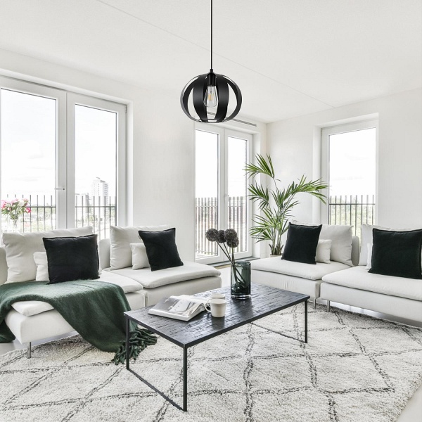 Lampa wisząca Britta 1 czarna Lampex