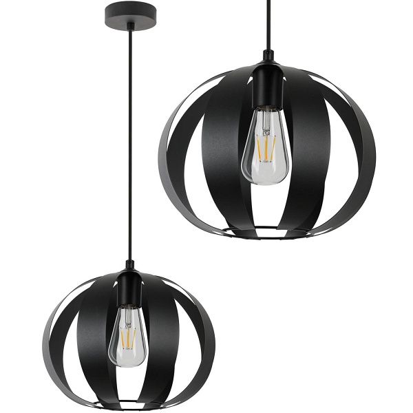 Lampa wisząca Britta 1 czarna Lampex