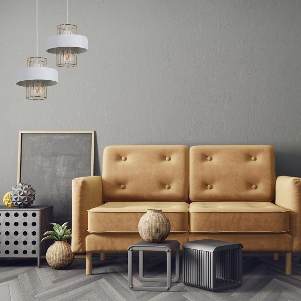 Lampa wisząca Estella 1A biała Lampex