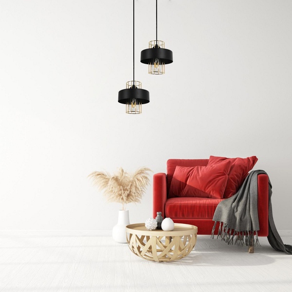 Lampa wisząca Estella 1A czarna Lampex