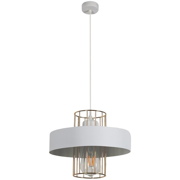 Lampa wisząca Estella 1B biała Lampex