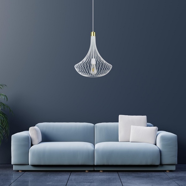 Lampa wisząca Bella 1 biała Lampex