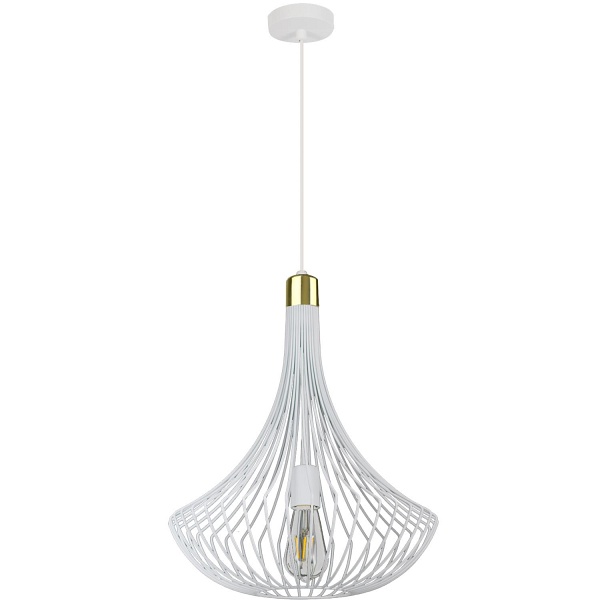 Lampa wisząca Bella 1 biała Lampex