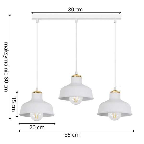Lampa wisząca Tokio 3L Lampex