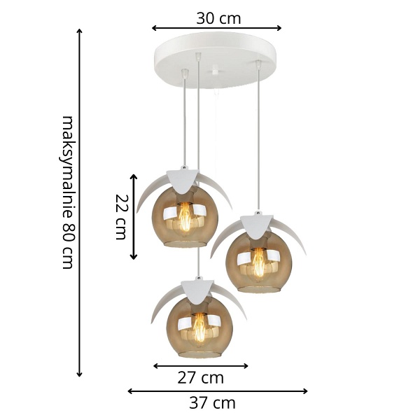 Lampa wisząca Orlando 3P Lampex