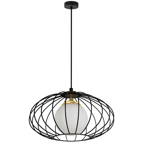 Lampa wisząca Lizbona 1 czarna Lampex