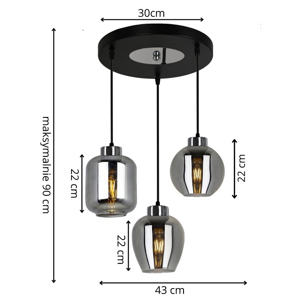 Lampa wisząca Marcello 3P MIX Lampex