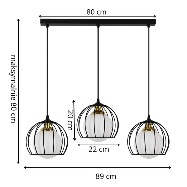 Lampa wisząca Molino 3L Lampex
