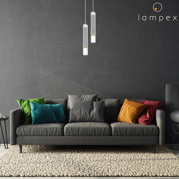 Lampa wisząca Rubio 1 biała Lampex