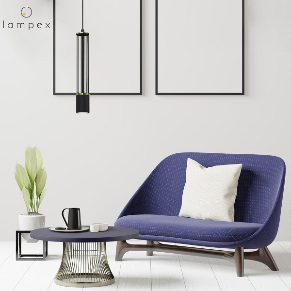 Lampa wisząca Rubio 1 czarna Lampex